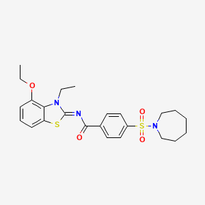 (Z)-4-(azepan-1-ylsulfonyl)-N-(4-ethoxy-3-ethylbenzo[d]thiazol-2(3H)-ylidene)benzamide