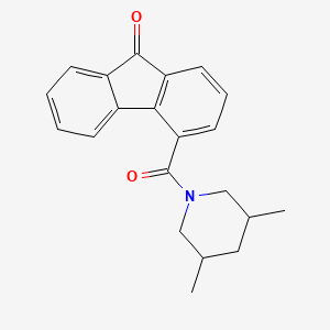 molecular formula C21H21NO2 B2874532 4-(3,5-dimethylpiperidine-1-carbonyl)-9H-fluoren-9-one CAS No. 325986-22-9