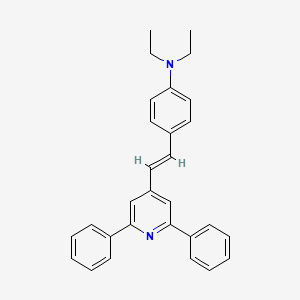 molecular formula C29H28N2 B2874534 4-[(E)-2-(2,6-二苯基吡啶-4-基)乙烯基]-N,N-二乙基苯胺 CAS No. 310453-18-0