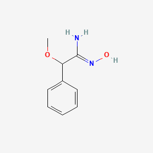 molecular formula C9H12N2O2 B2874535 N'-hydroxy-2-methoxy-2-phenylethanimidamide CAS No. 111042-12-7