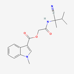 molecular formula C18H21N3O3 B2874539 [(1-cyano-1,2-dimethylpropyl)carbamoyl]methyl 1-methyl-1H-indole-3-carboxylate CAS No. 871310-05-3