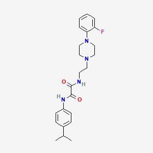 molecular formula C23H29FN4O2 B2874542 N1-(2-(4-(2-fluorophenyl)piperazin-1-yl)ethyl)-N2-(4-isopropylphenyl)oxalamide CAS No. 1049399-59-8