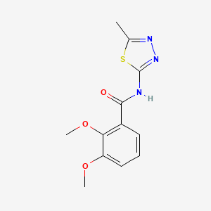molecular formula C12H13N3O3S B2874564 2,3-dimethoxy-N-(5-methyl-1,3,4-thiadiazol-2-yl)benzamide CAS No. 391863-90-4