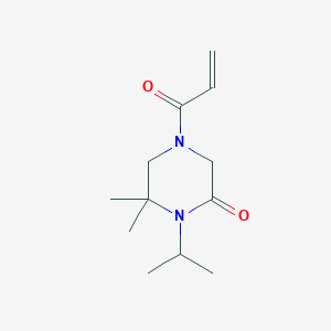 molecular formula C12H20N2O2 B2874578 6,6-Dimethyl-1-propan-2-yl-4-prop-2-enoylpiperazin-2-one CAS No. 2224232-20-4