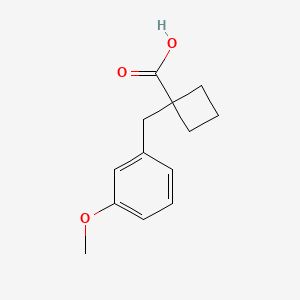 molecular formula C13H16O3 B2874580 1-(3-Methoxybenzyl)cyclobutanecarboxylic acid CAS No. 1439902-25-6