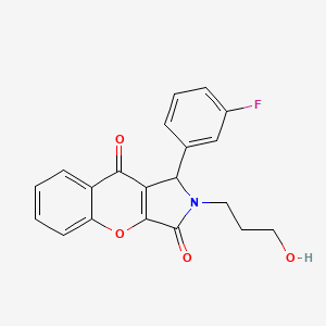 1-(3-Fluorophenyl)-2-(3-hydroxypropyl)-1,2-dihydrochromeno[2,3-c]pyrrole-3,9-dione