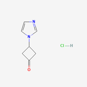 3-Imidazol-1-ylcyclobutan-1-one;hydrochloride