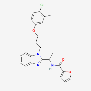 N-({1-[3-(4-chloro-3-methylphenoxy)propyl]benzimidazol-2-yl}ethyl)-2-furylcarb oxamide