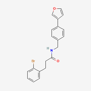 molecular formula C20H18BrNO2 B2874590 3-(2-溴苯基)-N-{[4-(呋喃-3-基)苯基]甲基}丙酰胺 CAS No. 2097921-54-3