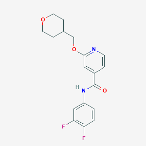 N-(3,4-difluorophenyl)-2-((tetrahydro-2H-pyran-4-yl)methoxy)isonicotinamide