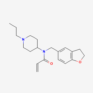 molecular formula C20H28N2O2 B2874610 N-(2,3-Dihydro-1-benzofuran-5-ylmethyl)-N-(1-propylpiperidin-4-yl)prop-2-enamide CAS No. 2411264-65-6