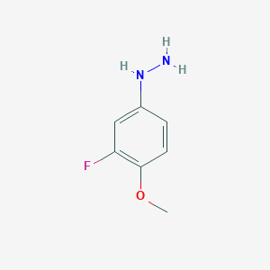 molecular formula C7H9FN2O B2874612 (3-氟-4-甲氧基苯基)肼 CAS No. 339264-51-6