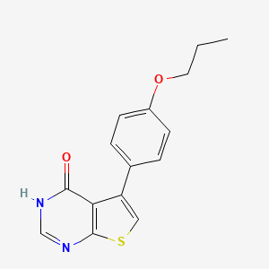 molecular formula C15H14N2O2S B2874618 5-(4-丙氧苯基)噻并[2,3-d]嘧啶-4(3H)-酮 CAS No. 449151-98-8