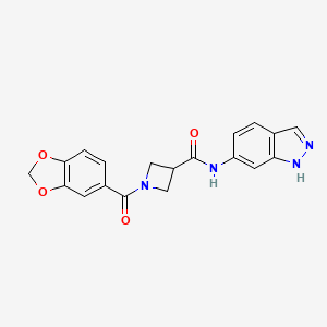 1-(benzo[d][1,3]dioxole-5-carbonyl)-N-(1H-indazol-6-yl)azetidine-3-carboxamide