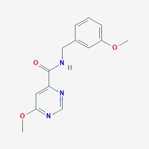 molecular formula C14H15N3O3 B2874640 6-methoxy-N-(3-methoxybenzyl)pyrimidine-4-carboxamide CAS No. 2034282-15-8