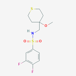 3,4-difluoro-N-((4-methoxytetrahydro-2H-thiopyran-4-yl)methyl)benzenesulfonamide