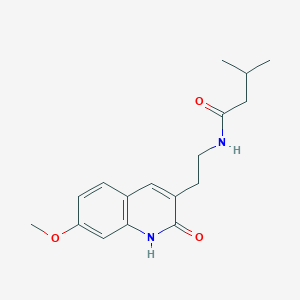 N-(2-(7-methoxy-2-oxo-1,2-dihydroquinolin-3-yl)ethyl)-3-methylbutanamide