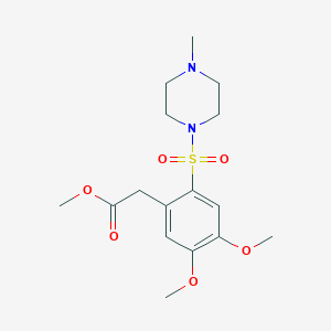 Methyl 2-{4,5-dimethoxy-2-[(4-methylpiperazin-1-yl)sulfonyl]phenyl}acetate