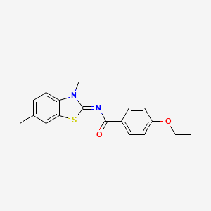 molecular formula C19H20N2O2S B2874659 (E)-4-ethoxy-N-(3,4,6-trimethylbenzo[d]thiazol-2(3H)-ylidene)benzamide CAS No. 850903-10-5