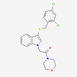 2-(3-((2,4-dichlorobenzyl)thio)-1H-indol-1-yl)-1-morpholinoethanone