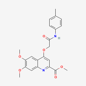 Methyl 6,7-dimethoxy-4-(2-oxo-2-(p-tolylamino)ethoxy)quinoline-2-carboxylate