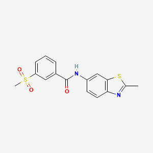 molecular formula C16H14N2O3S2 B2874675 N-(2-methylbenzo[d]thiazol-6-yl)-3-(methylsulfonyl)benzamide CAS No. 896282-60-3