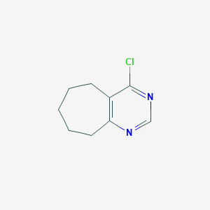 molecular formula C9H11ClN2 B2874677 4-chloro-5H,6H,7H,8H,9H-cyclohepta[d]pyrimidine CAS No. 1339703-00-2