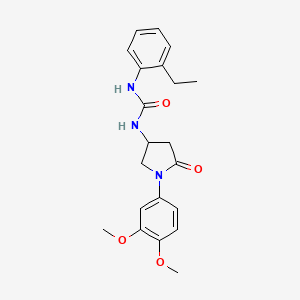 1-(1-(3,4-Dimethoxyphenyl)-5-oxopyrrolidin-3-yl)-3-(2-ethylphenyl)urea