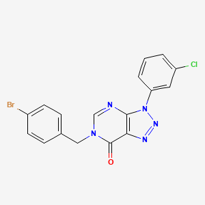 molecular formula C17H11BrClN5O B2874688 6-(4-bromobenzyl)-3-(3-chlorophenyl)-3H-[1,2,3]triazolo[4,5-d]pyrimidin-7(6H)-one CAS No. 892481-19-5