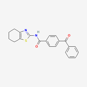 molecular formula C21H18N2O2S B2874689 4-苯甲酰基-N-(4,5,6,7-四氢-1,3-苯并噻唑-2-基)苯甲酰胺 CAS No. 301676-54-0