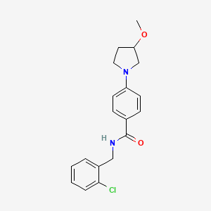 N-(2-chlorobenzyl)-4-(3-methoxypyrrolidin-1-yl)benzamide
