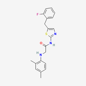 2-((2,4-dimethylphenyl)amino)-N-(5-(2-fluorobenzyl)thiazol-2-yl)acetamide