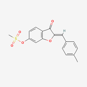 (Z)-2-(4-methylbenzylidene)-3-oxo-2,3-dihydrobenzofuran-6-yl methanesulfonate