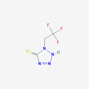 molecular formula C3H3F3N4S B2874704 1-(2,2,2-trifluoroethyl)-1H-1,2,3,4-tetrazole-5-thiol CAS No. 79544-67-5