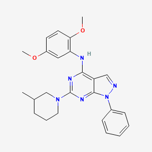 molecular formula C25H28N6O2 B2874713 N-(2,5-dimethoxyphenyl)-6-(3-methylpiperidin-1-yl)-1-phenyl-1H-pyrazolo[3,4-d]pyrimidin-4-amine CAS No. 946297-74-1
