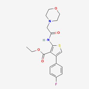 Ethyl 4-(4-fluorophenyl)-2-[2-(morpholin-4-yl)acetamido]thiophene-3-carboxylate