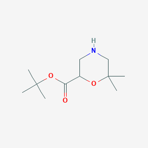 molecular formula C11H21NO3 B2874737 Tert-butyl 6,6-dimethylmorpholine-2-carboxylate CAS No. 2287301-53-3