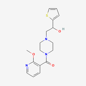 (4-(2-Hydroxy-2-(thiophen-2-yl)ethyl)piperazin-1-yl)(2-methoxypyridin-3-yl)methanone