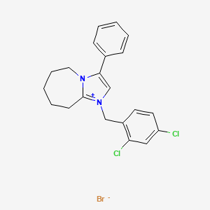 1-(2,4-dichlorobenzyl)-3-phenyl-6,7,8,9-tetrahydro-5H-imidazo[1,2-a]azepin-1-ium bromide