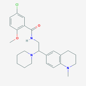 5-chloro-2-methoxy-N-(2-(1-methyl-1,2,3,4-tetrahydroquinolin-6-yl)-2-(piperidin-1-yl)ethyl)benzamide