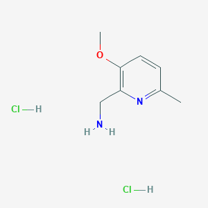 molecular formula C8H14Cl2N2O B2874752 (3-甲氧基-6-甲基吡啶-2-基)甲胺；二盐酸盐 CAS No. 2287345-05-3