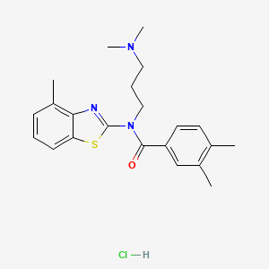N-(3-(dimethylamino)propyl)-3,4-dimethyl-N-(4-methylbenzo[d]thiazol-2-yl)benzamide hydrochloride