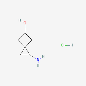 molecular formula C6H12ClNO B2874780 1-Aminospiro[2.3]hexan-5-ol hydrochloride CAS No. 2126177-25-9