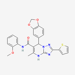 7-(1,3-benzodioxol-5-yl)-N-(2-methoxyphenyl)-5-methyl-2-thien-2-yl-4,7-dihydro[1,2,4]triazolo[1,5-a]pyrimidine-6-carboxamide