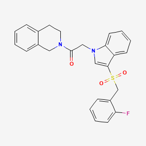 2-({3-[(2-fluorobenzyl)sulfonyl]-1H-indol-1-yl}acetyl)-1,2,3,4-tetrahydroisoquinoline