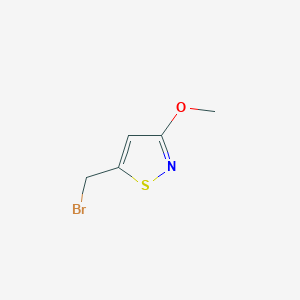 molecular formula C5H6BrNOS B2874785 5-(溴甲基)-3-甲氧基-1,2-噻唑 CAS No. 1909337-30-9