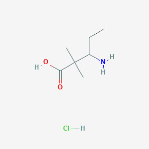 molecular formula C7H16ClNO2 B2874790 beta-Ethyl-alpha,alpha-dimethyl-beta-alanine hydrochloride CAS No. 180181-12-8