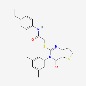 2-((3-(3,5-dimethylphenyl)-4-oxo-3,4,6,7-tetrahydrothieno[3,2-d]pyrimidin-2-yl)thio)-N-(4-ethylphenyl)acetamide