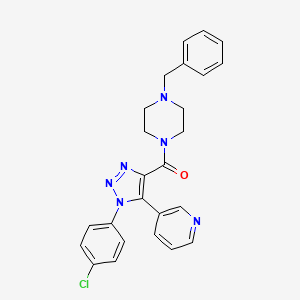 (4-benzylpiperazin-1-yl)(1-(4-chlorophenyl)-5-(pyridin-3-yl)-1H-1,2,3-triazol-4-yl)methanone