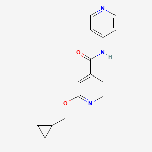 molecular formula C15H15N3O2 B2874796 2-(cyclopropylmethoxy)-N-(pyridin-4-yl)isonicotinamide CAS No. 2034393-58-1